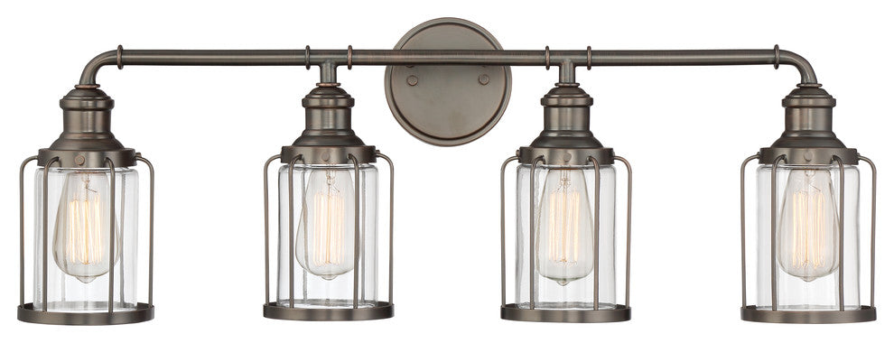 Anson 4-Light Bath Bar, Satin Copper Bronze