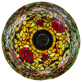 24 Wide Tiffany Rosebush Inverted Pendant