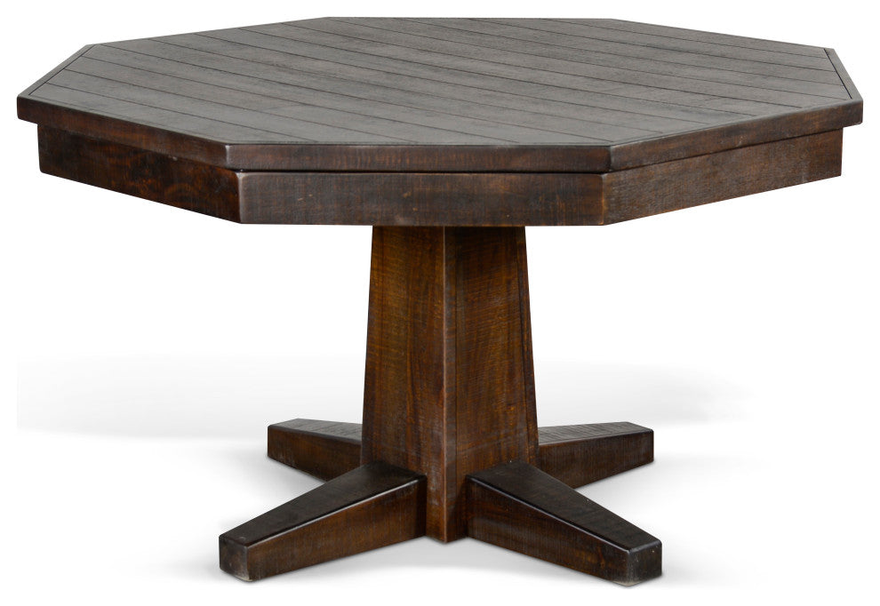 Sunny Designs Homestead Transitional Wood Game & Dining Table in Tobacco Leaf