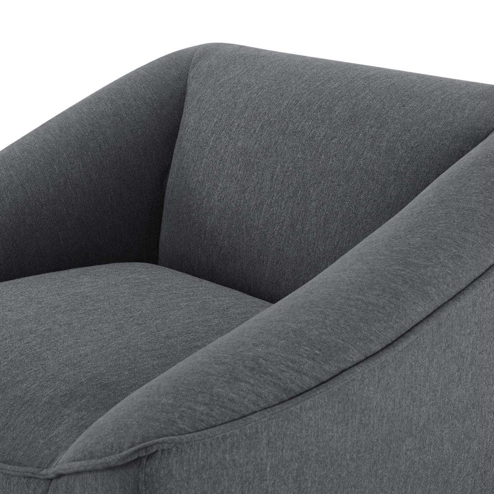 Armchair Accent Chair, Fabric, Dark Gray, Modern, Living Lounge Hospitality