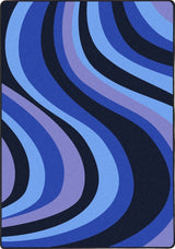 Kid Essentials Rug, on the Curve, 3'10"x5'4", Blue