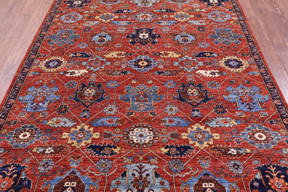 Persian Fine Serapi Handmade Wool Rug 5' 11" X 8' 10" - Q12866