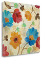 "Coral And Teal Garden I" By Silvia Vassileva, Giclee on Gallery Wrap Canvas