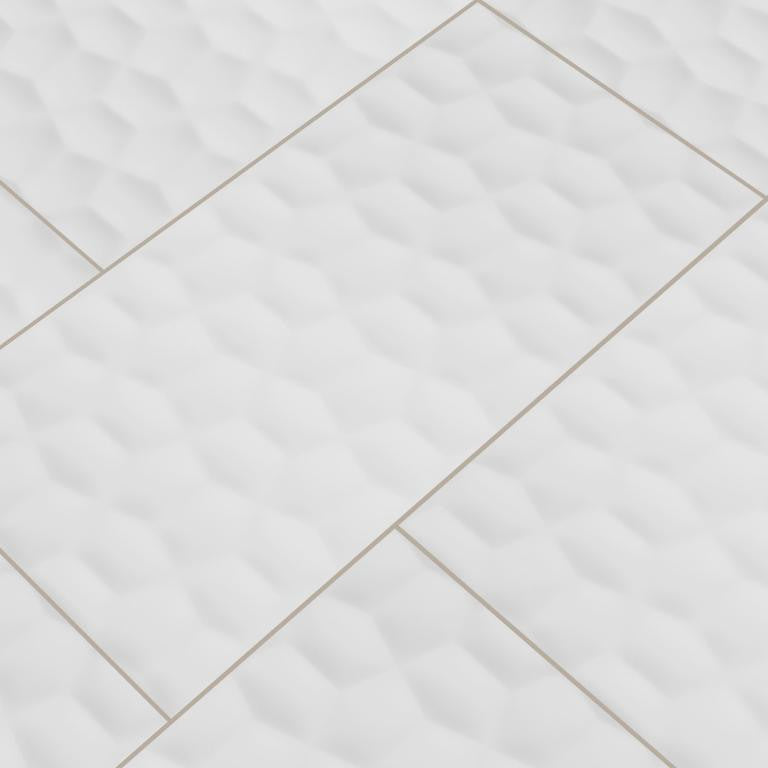 Adella Viso White 12x24 Matte Ceramic Tile, (4x4 or 6x6) Sample