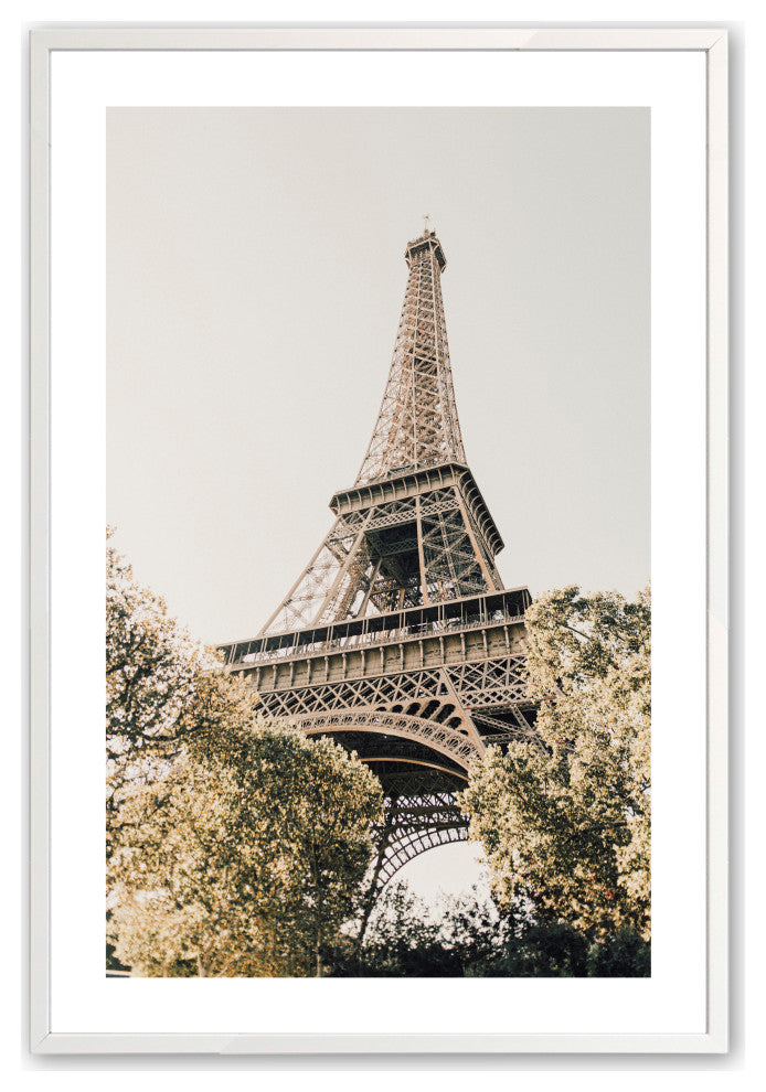 Opaque White 12" x 16" Parisian Icon Framed Print