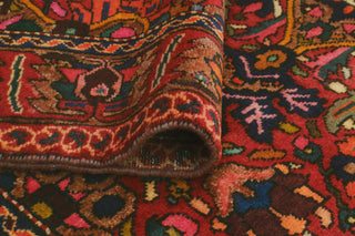 Fine Vintage Distressed Terrell Red/Navy Rug, 5'5 x 9'10