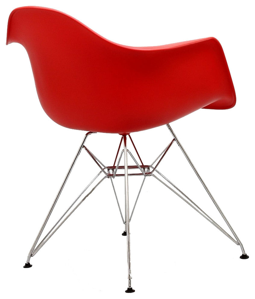 Modern Contemporary Kitchen Dining Armchair Red