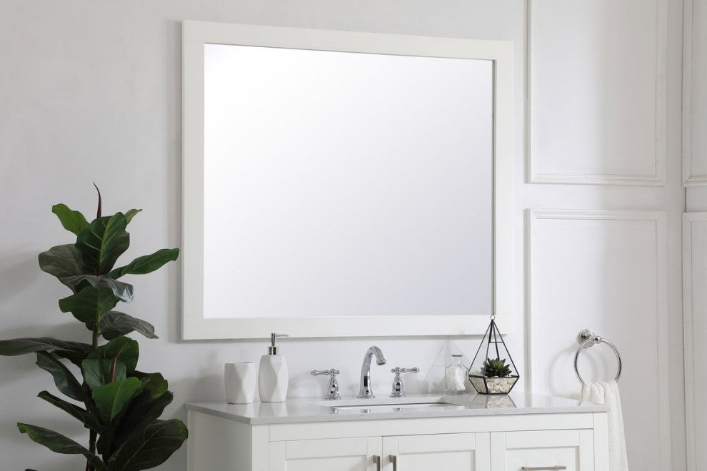 Anderson Rectangle Vanity Mirror, 42", White