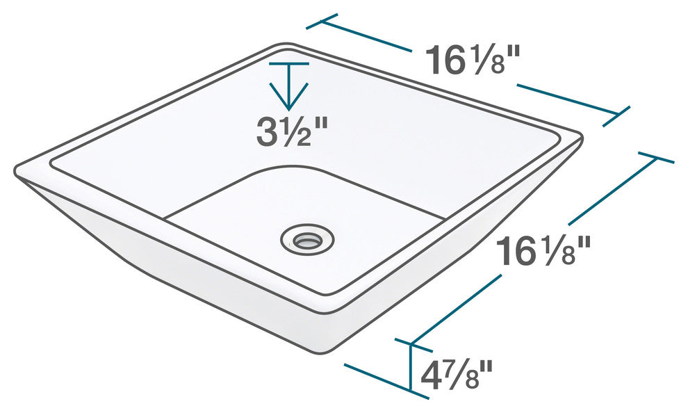 P071VW Porcelain Vessel Sink, White