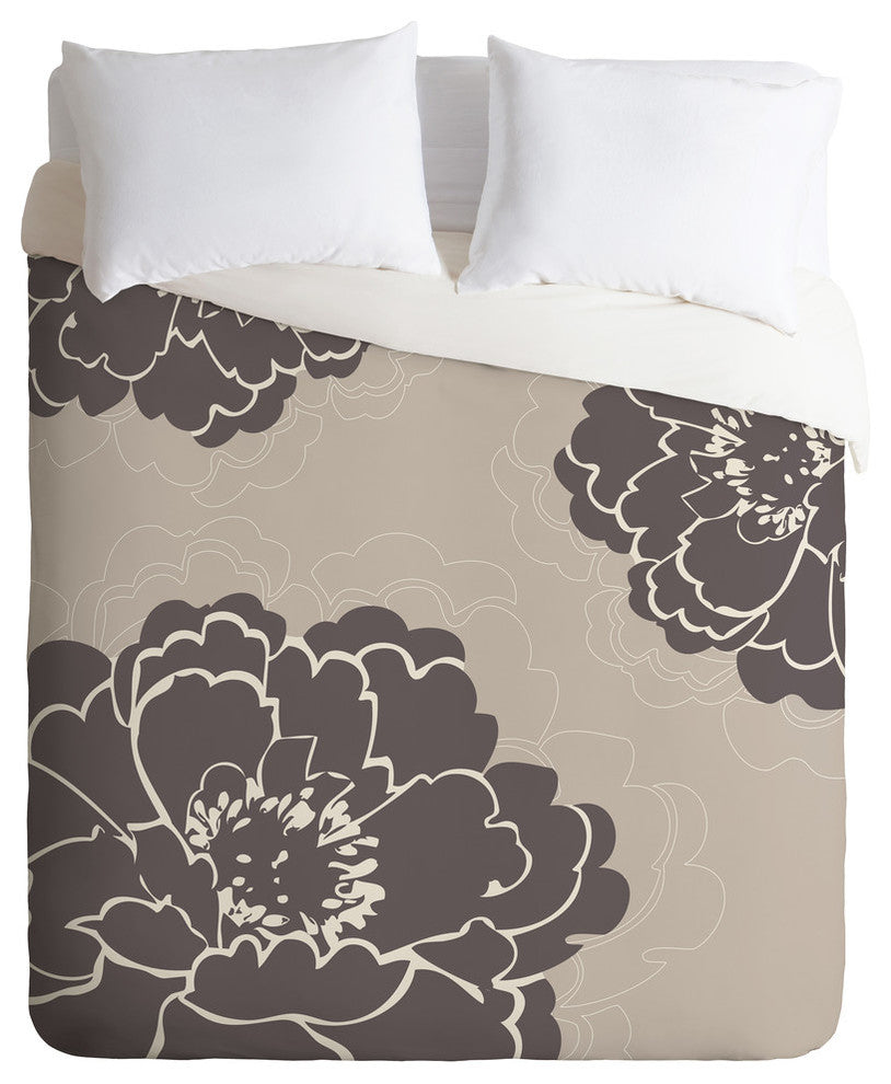 Deny Designs Caroline Okun Winter Peony Duvet Cover - Lightweight