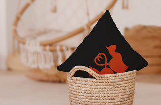 Halloween Cats Accent Pillow With Removable Insert, Harvest Orange, 24"x24"