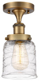 Innovations 916-1C-BB-G513 1-Light Semi-Flush Mount, Brushed Brass