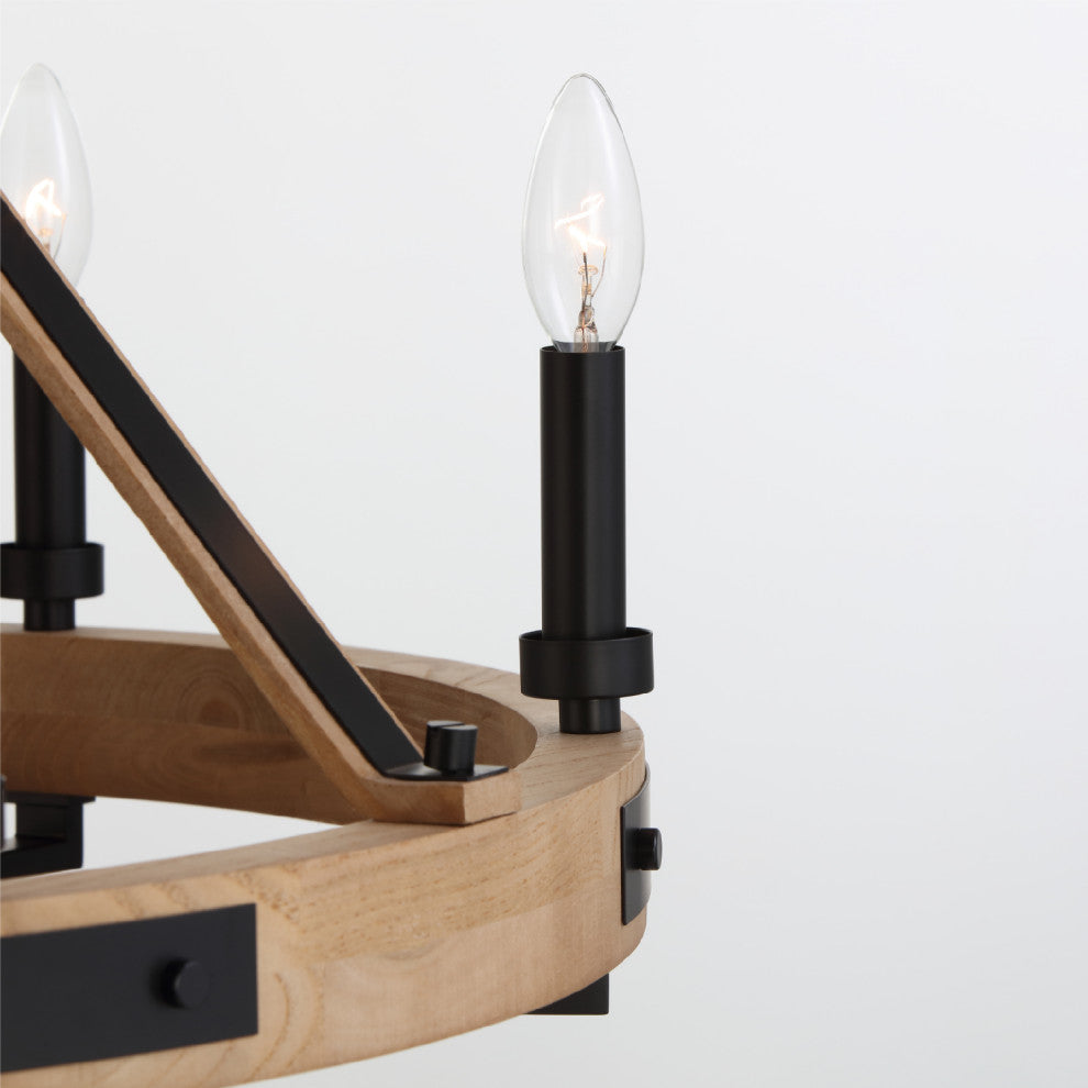 Savannah 3 Light Chandelier Matte Black
