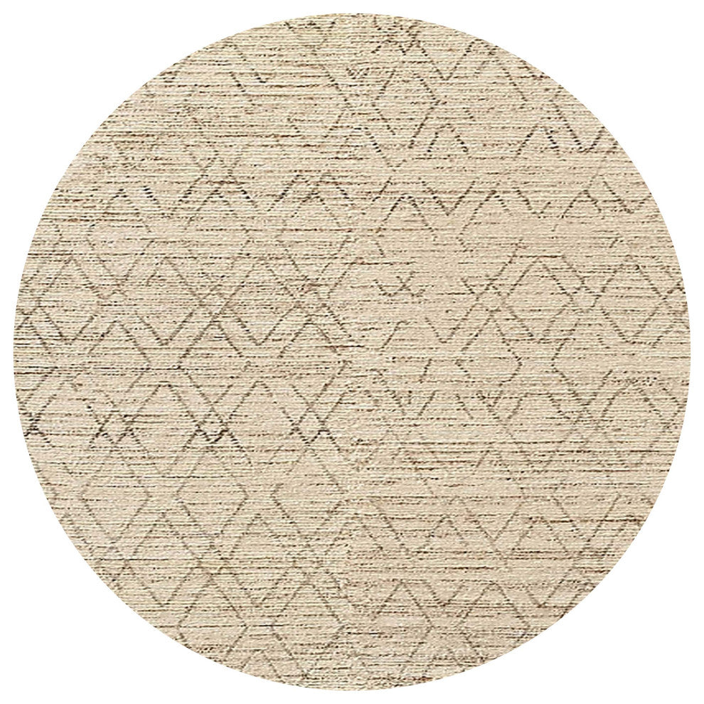 Ahgly Company Indoor Round Mid-Century Modern Area Rugs, 8' Round