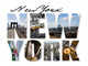New York City Graphic Montage, Cityscape Canvas Art Print, 40"x30"