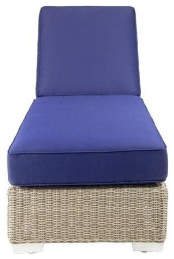 Palisades Outdoor Chaise Lounge Sunbrella Cushions, Gray, Canvas Black