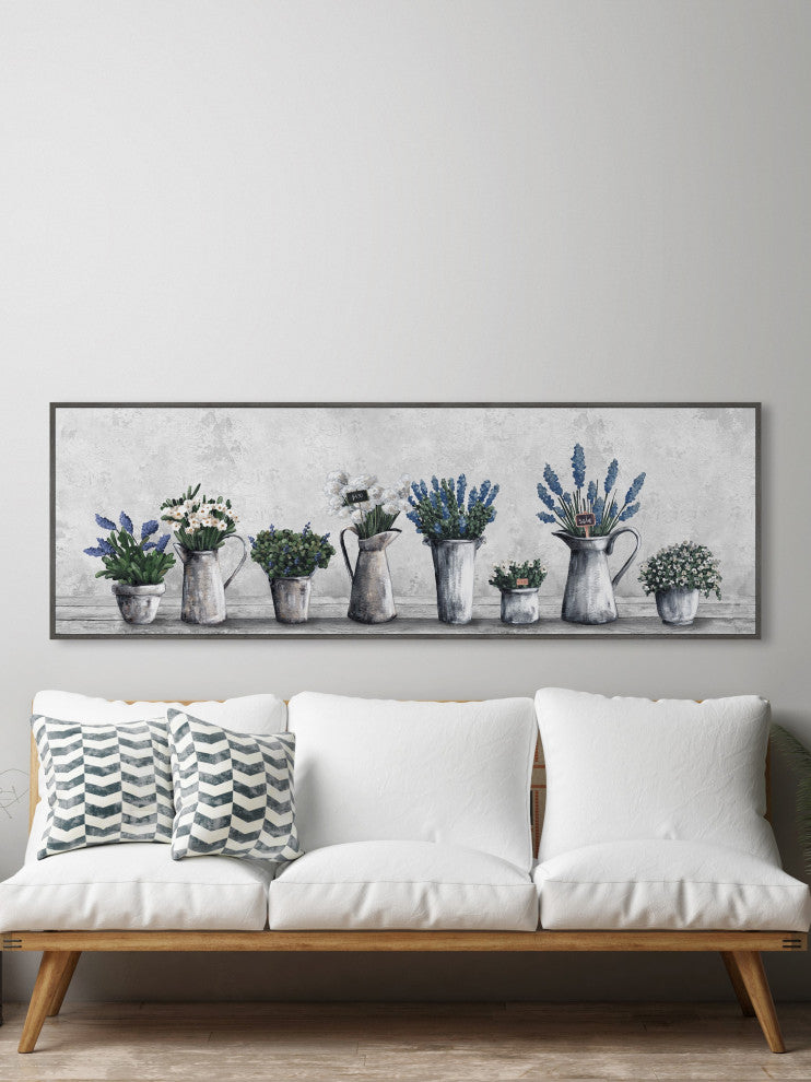 "Lavender Collection" Floater Framed Painting Print on Canvas