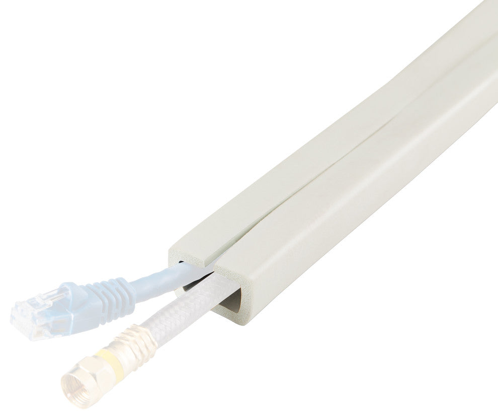 10 Ft Cord Channel For Wall Cover Conceal, Paintable White