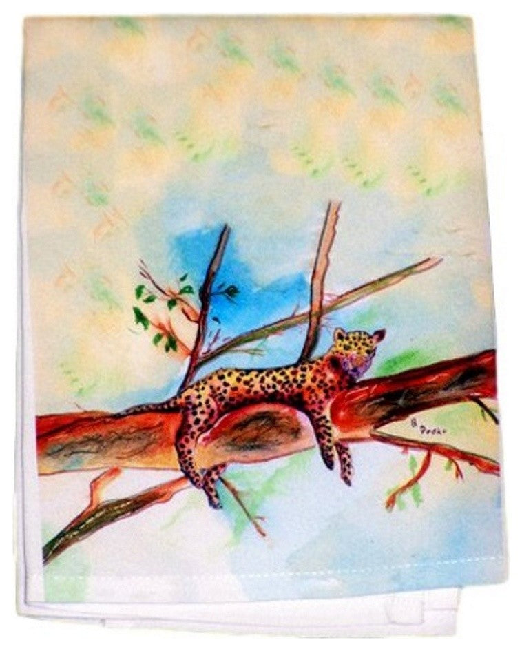 Betsy Drake Leopard Guest Towel