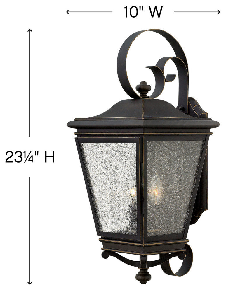 Hinkley Lincoln Large Wall Mount Lantern, Oil Rubbed Bronze
