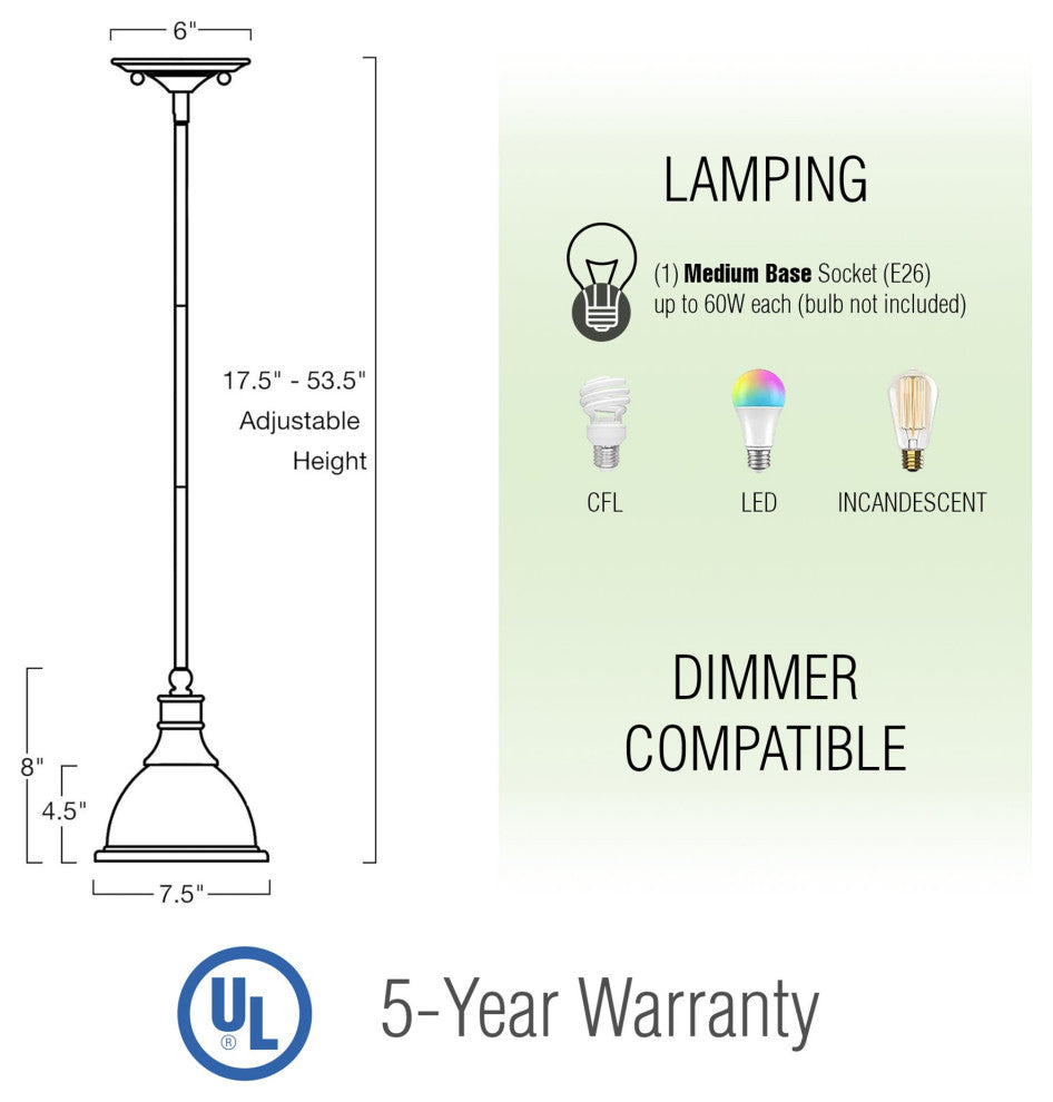 Kira Home Ellie 8" Adjustable Pendant Light, Frosted Glass Shade, Brushed Nickel