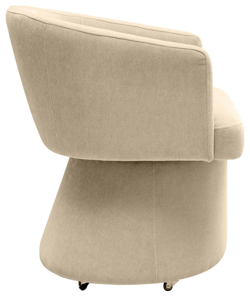 Kristen Rolling Desk Chair, Taupe