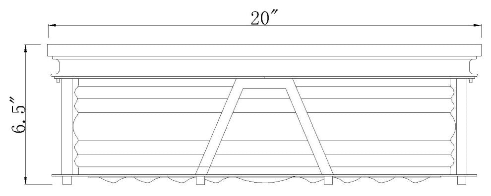 Zlite 491F4-RB 4-Light Flush Mount, Clear