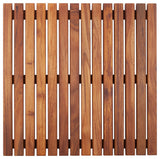Nordic Style Oiled Teak Shower and Bath Mat 19.6"³x19.6"³