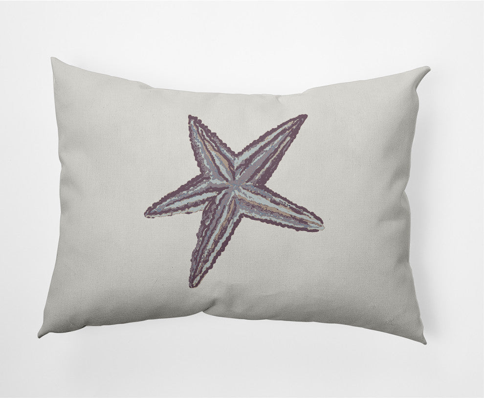 14x20" Starfish Nautical Decorative Indoor Pillow, Dusty Purple