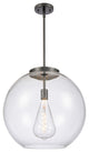 Athens Pendant, Matte Black, Clear, Clear