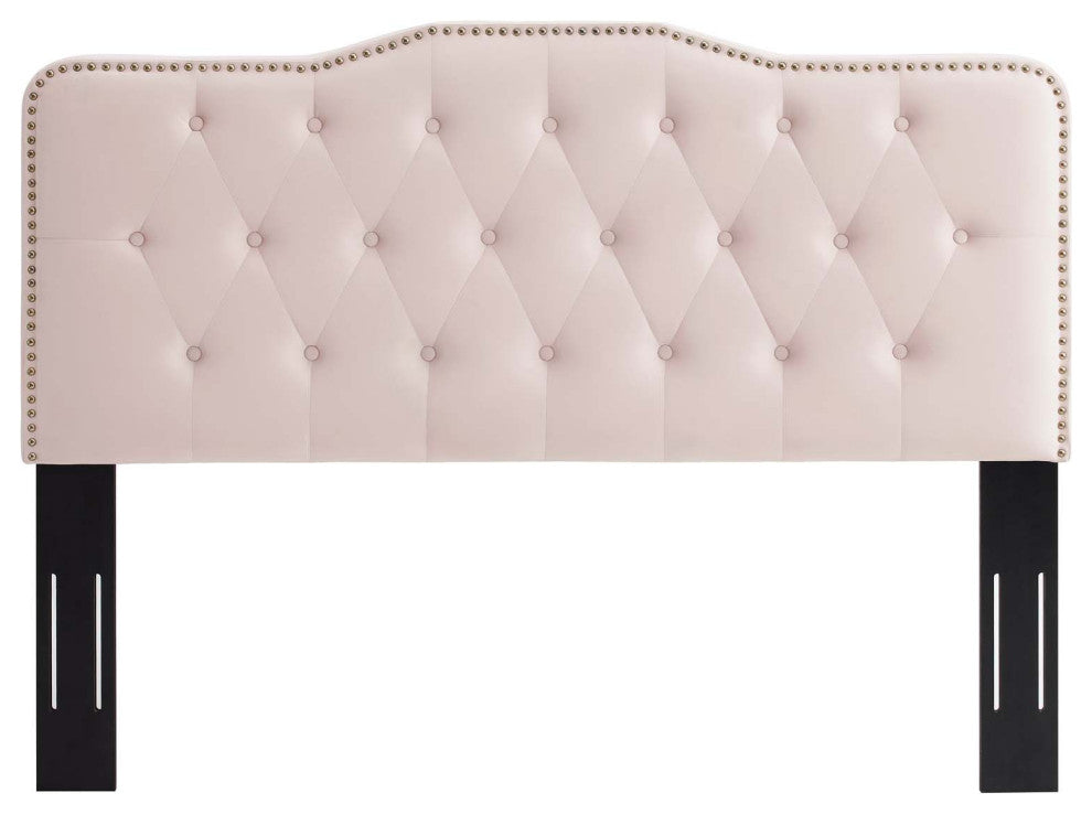 Sophia Tufted Performance Velvet Twin Headboard Pink