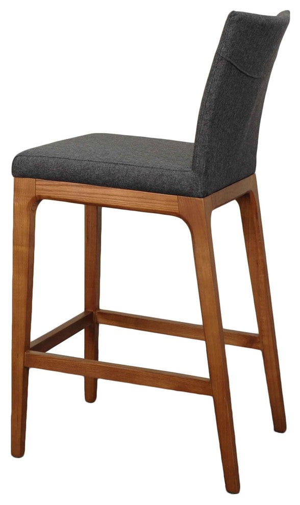 Devon Counter stool Walnut LegsSet of 2, Night Shade, Fabric