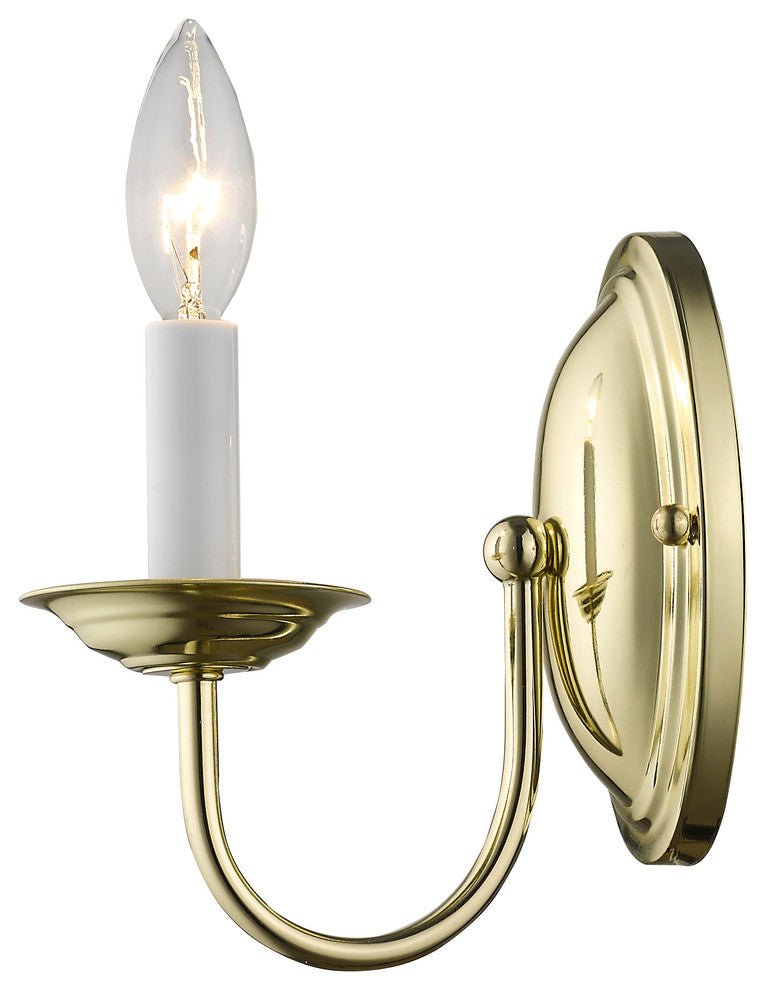 Home Basics Wall Sconce, Polished Brass