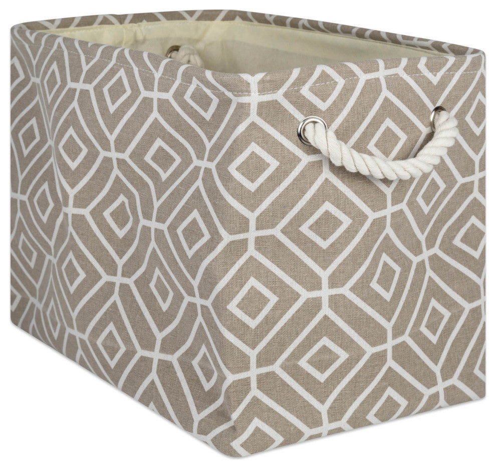 DII Polyester Bin Stained Glass Stone Rectangle Large
