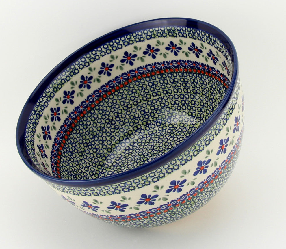 Polish Pottery 5-Quart Mixing Bowl "“ Handmade Stoneware by Zaklady Boleslawiec