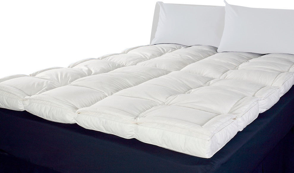 Luxury Down-Top Featherbed, 75" X 54"