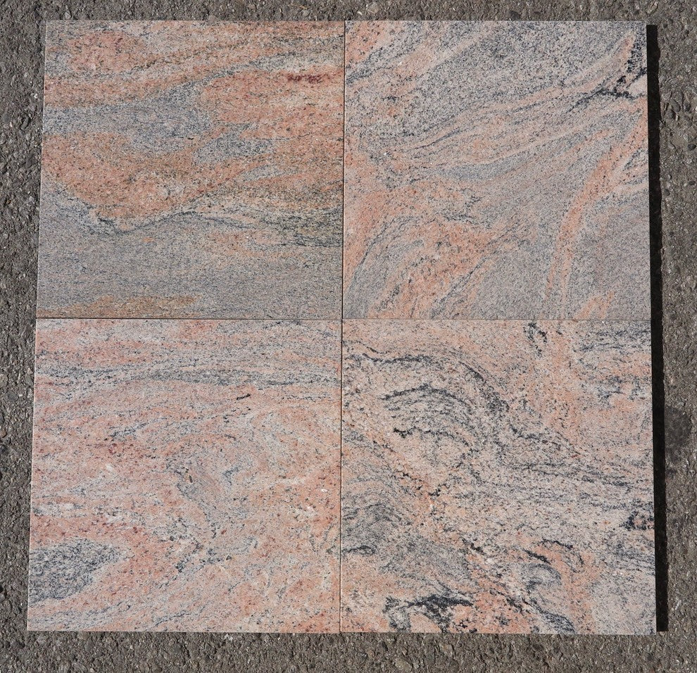 Indian Juparana Granite Tiles, Polished Finish, 12"x12", Set of 160