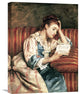"Young Woman Reading" Stretched Canvas Giclee by Mary Cassatt, 17"x22"