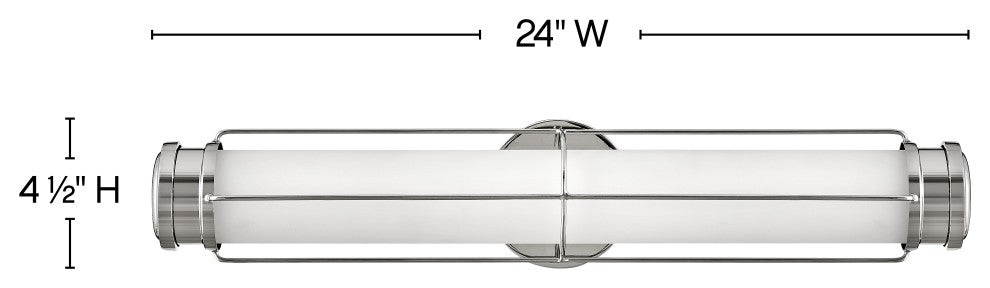 Hinkley Saylor Large Led Sconce, Polished Nickel
