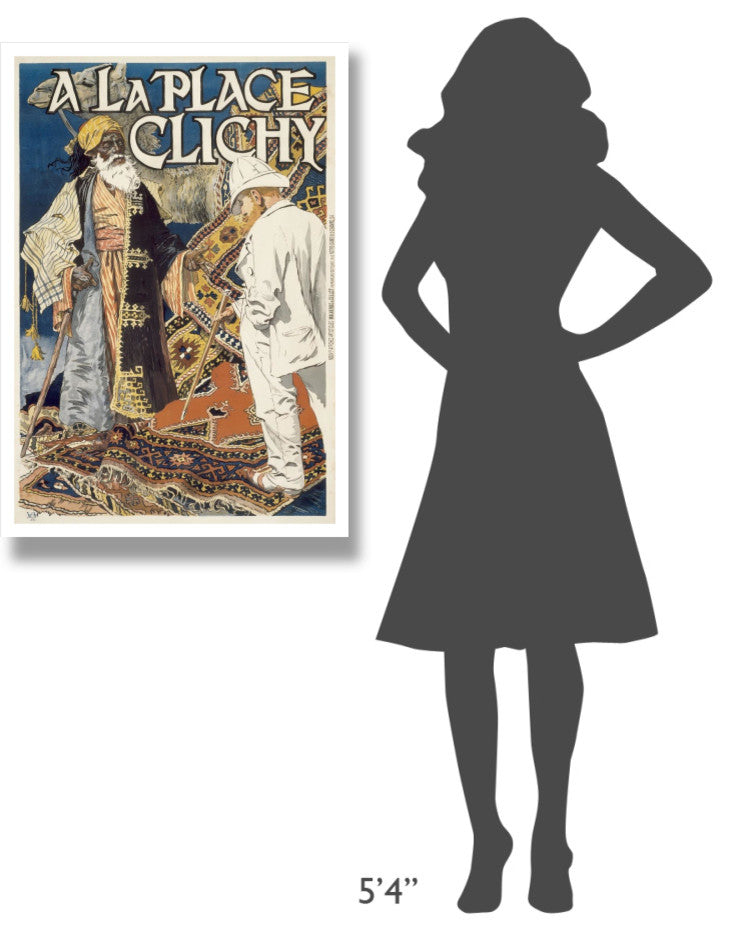 "A la Place Clichy" Digital Paper Print by Eugene Samuel Grasset, 26"x38"