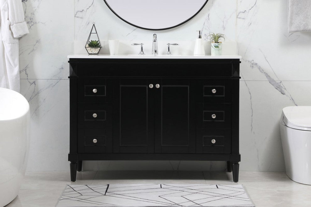 Home Living 21" Transitional Black-Light Bathroom Vanity