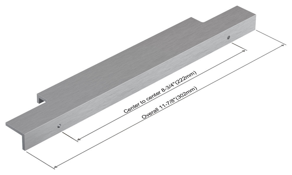 Dowell Series 3063 Handles, 11.8", 8.75" CTC, Silver, 3-Pack