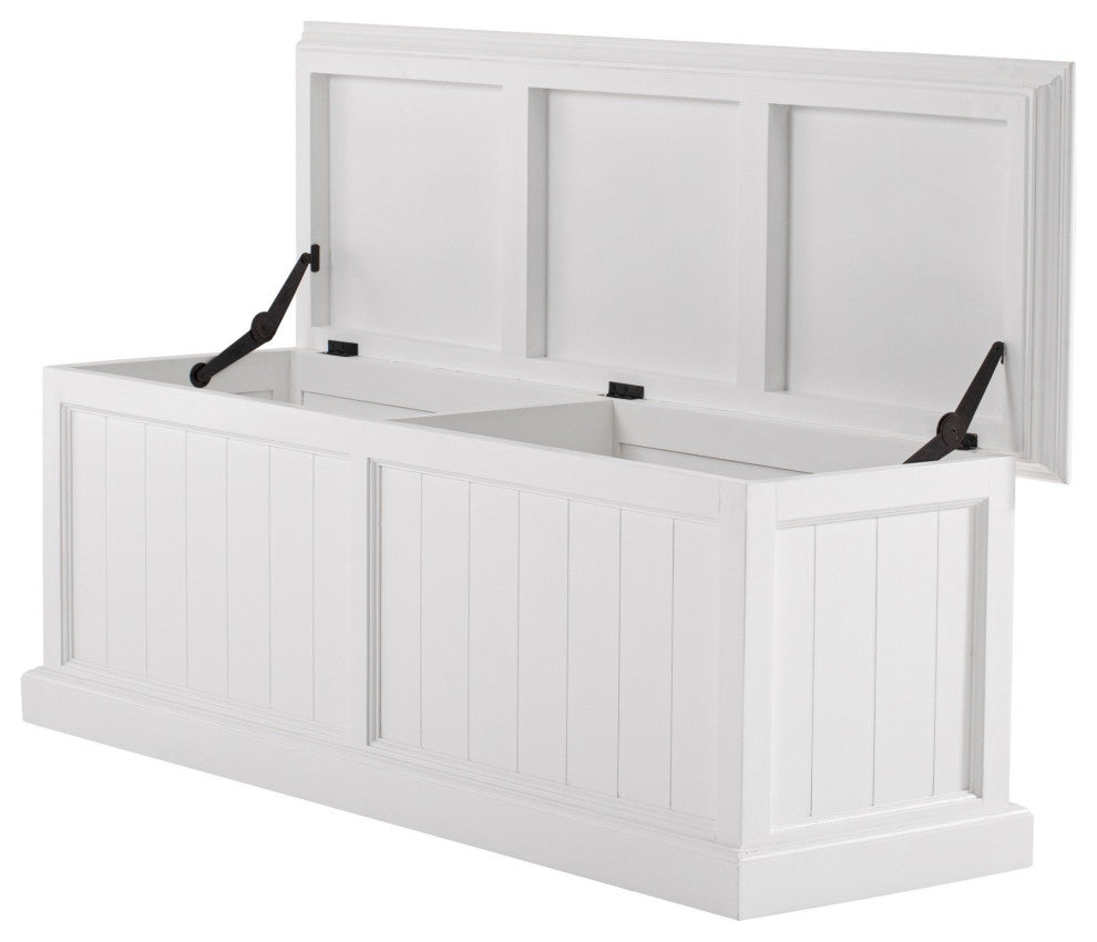 Classic White Paneled Storage Chest