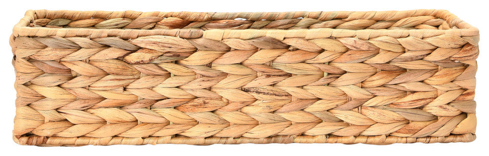 Household Essentials Water Hyacinth Rectangular Storage Basket