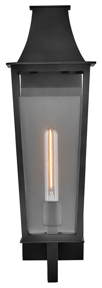 Hinkley Georgetown Large Wall Mount Lantern, Black