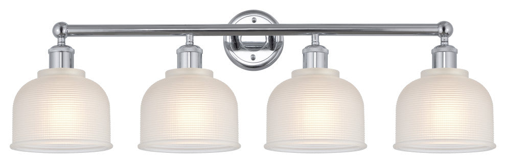 Innovations 616-4W-PC-G411 Dayton 4 Light Bath Vanity Light, Polished Chrome