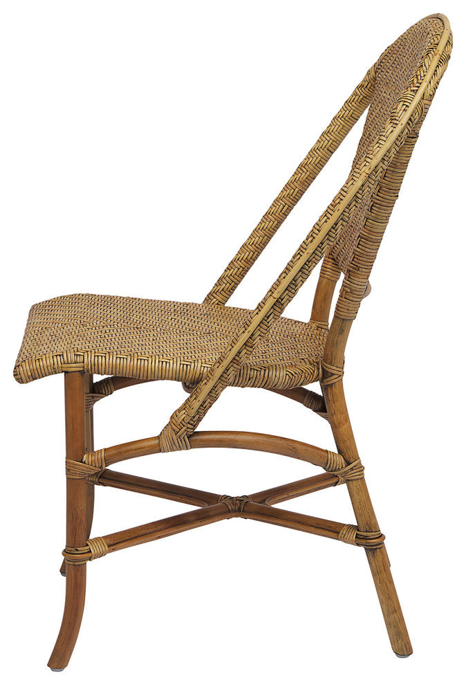 Alanis Rattan Dining Side Chair - Antique