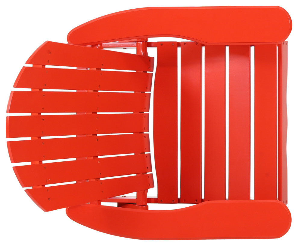 Cartagena Outdoor Acacia Wood Folding Adirondack Chair, Set of 4, Red