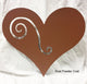 Heart Art, Rust Powder Coat, Garden Stake