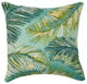 Marina Palm Border Indoor/Outdoor Pillow Aqua 18"x18"